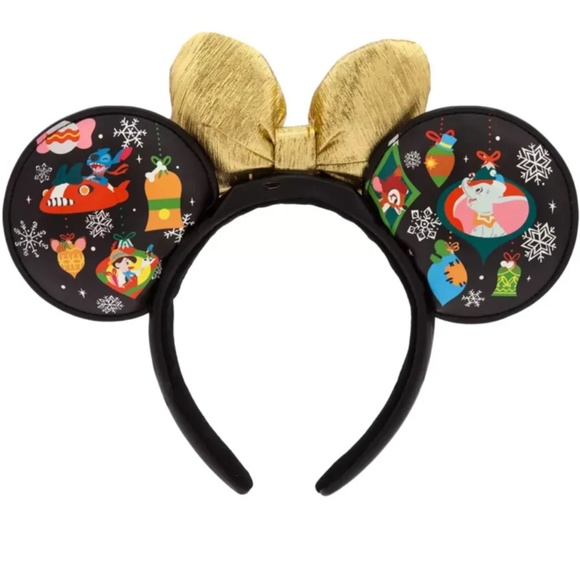 NWT Disney Parks Christmas 23 Light-Up Ornament Bow Mickey Minnie Mouse Ears - Picture 2 of 7